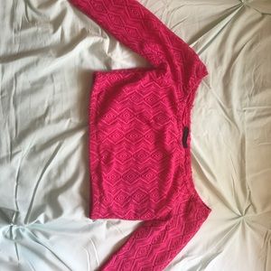 Hot pink crop top