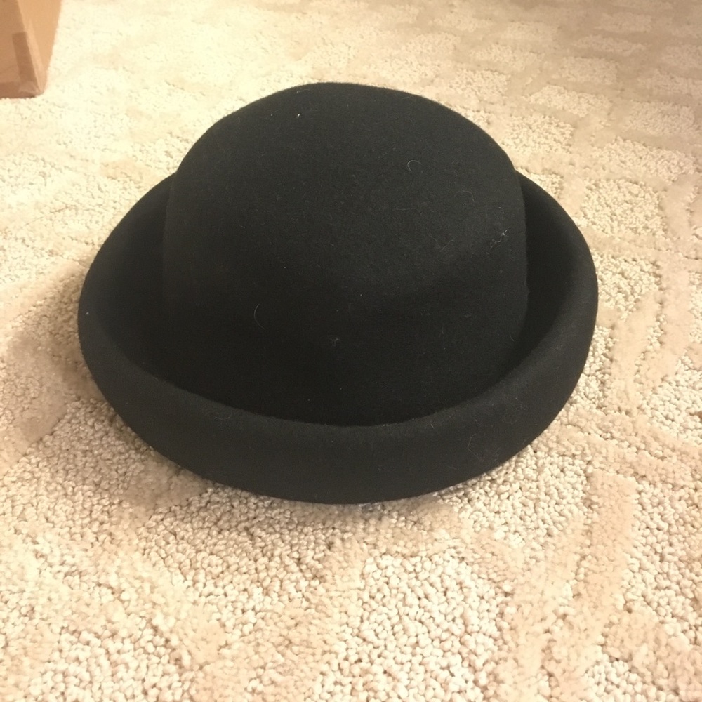 Topshop black bowler hat