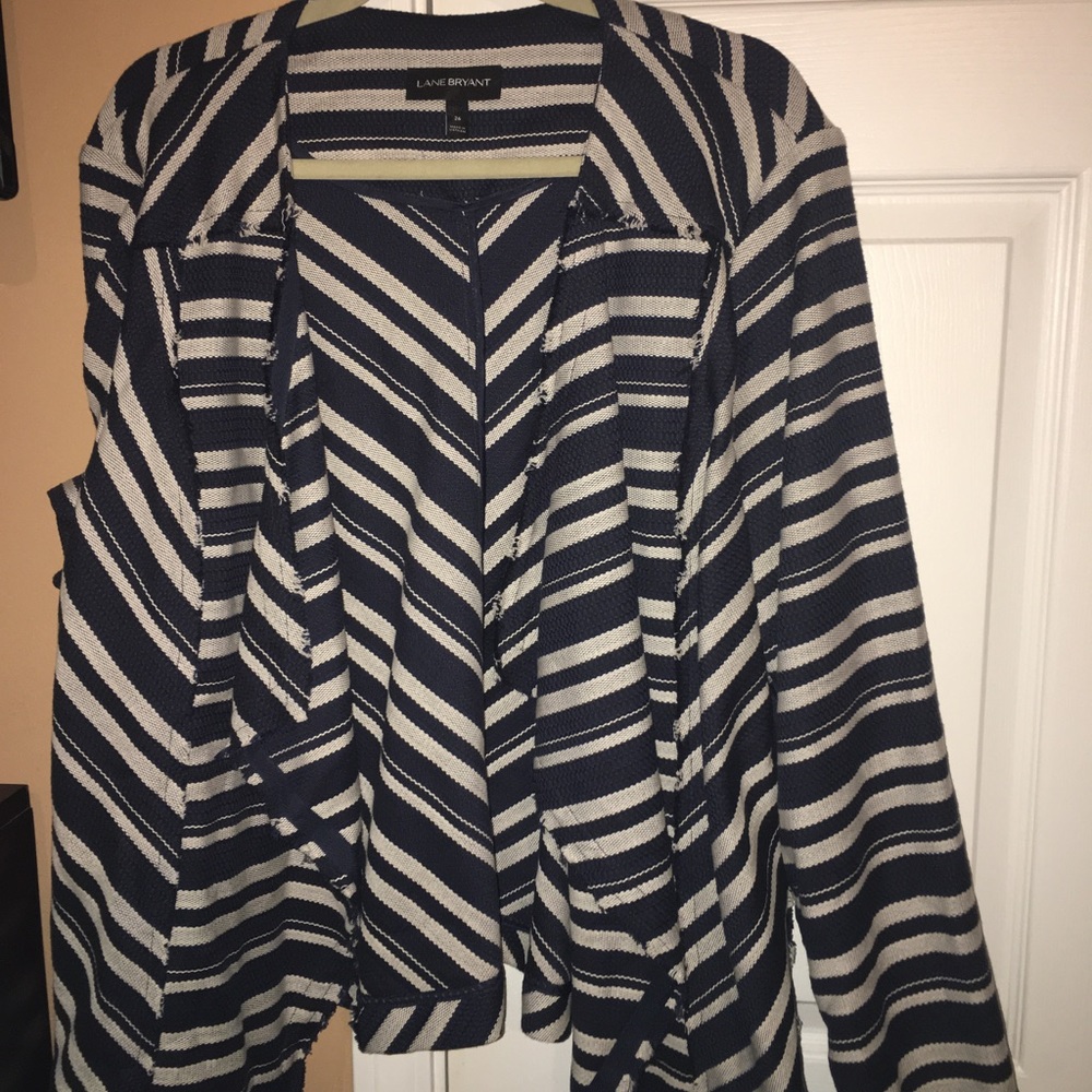 Lanebryant Striped Jacket, NWOT 26