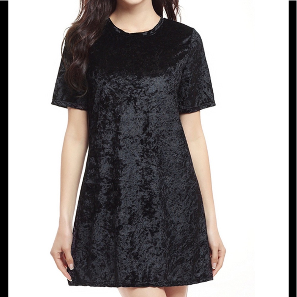 Sale! Vintage crushed velvet A-line dress