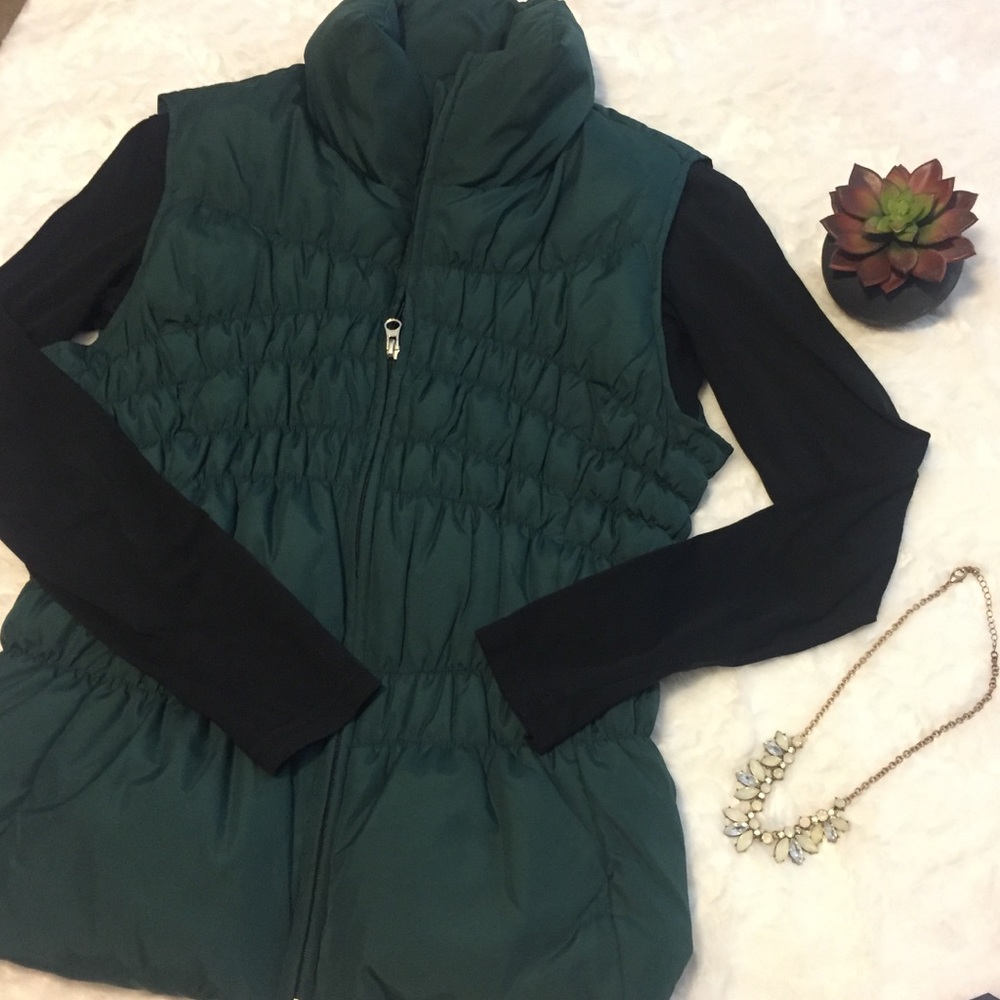 Dark Green Down Vest