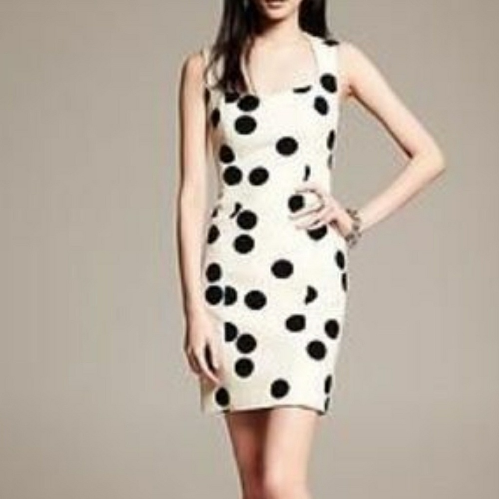 Banana Republic Polka Dot Fitted Dress