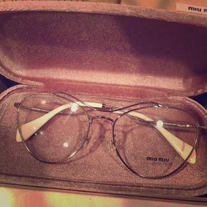 Miu Miu gold eyeglasses