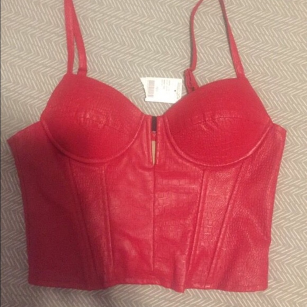 Red bustier