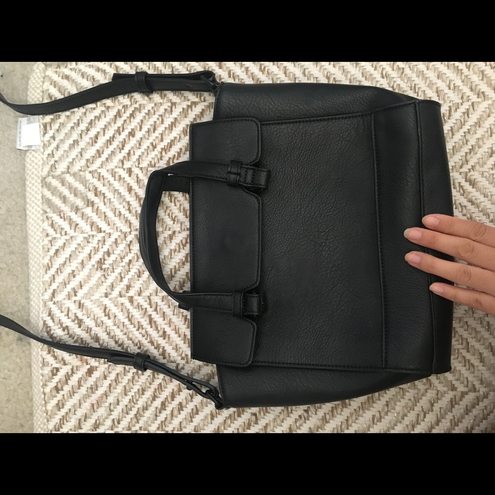 Black satchel bag