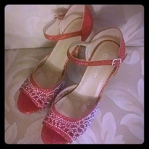 Ruby Red - Sparkle High Heels