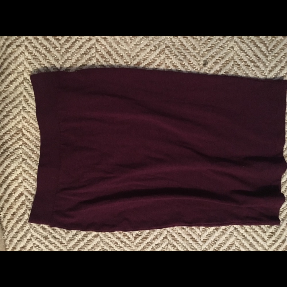 Plum Knee length bodycon skirt