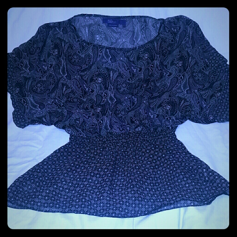 Sheer purple top