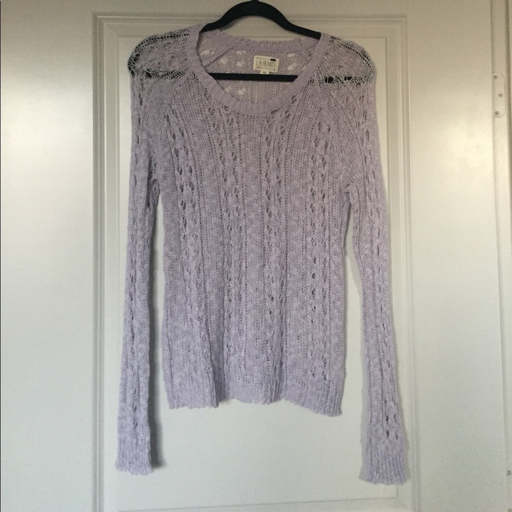 LA Hearts long sleeve knitted sweater purple sz. M