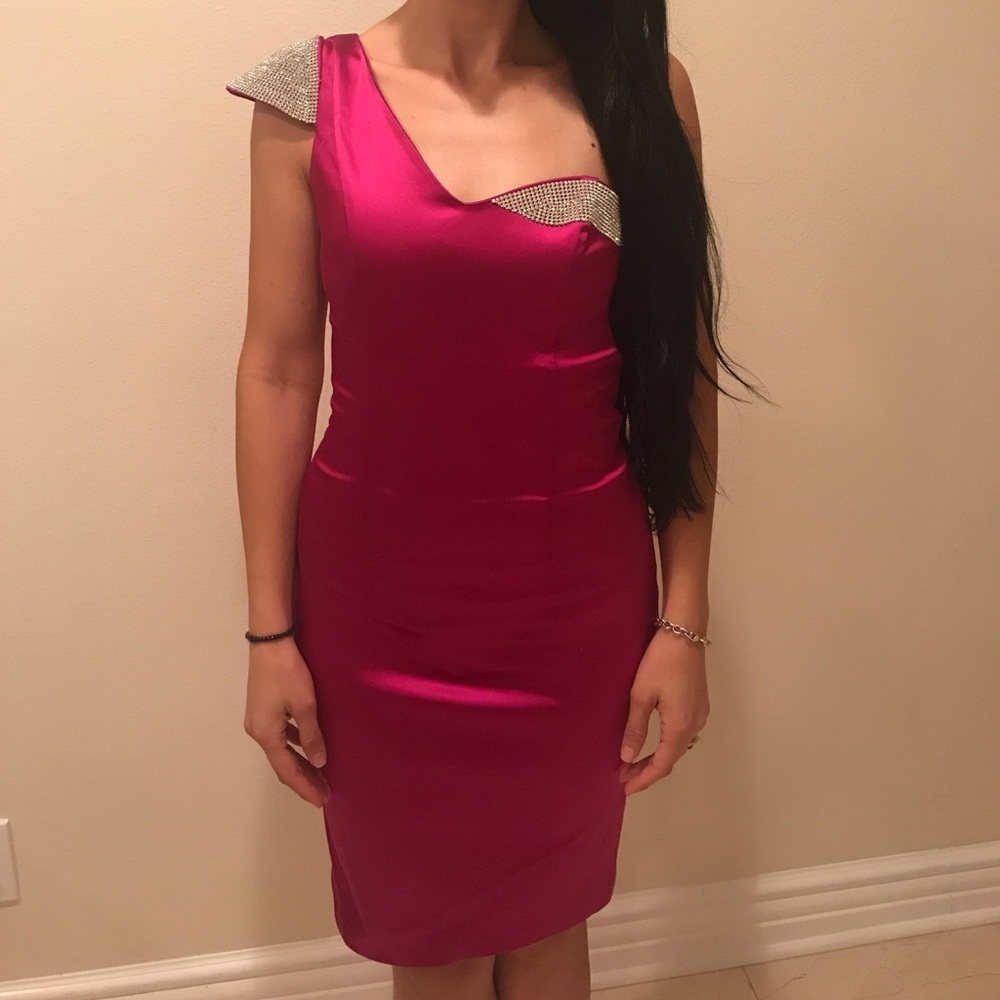 Fuchsia cocktail dress