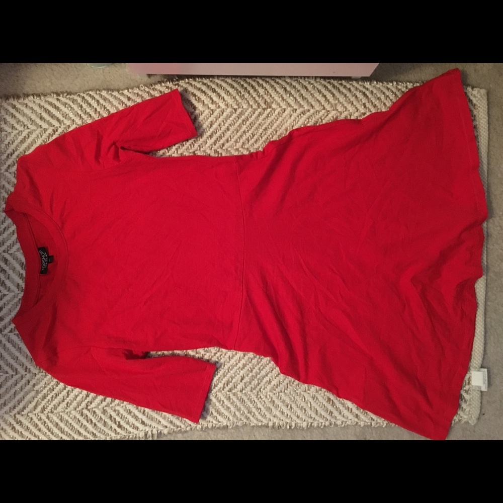 Plain red dress TOPSHOP