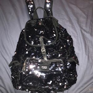 RARE Black Sequin PINK duffel bag