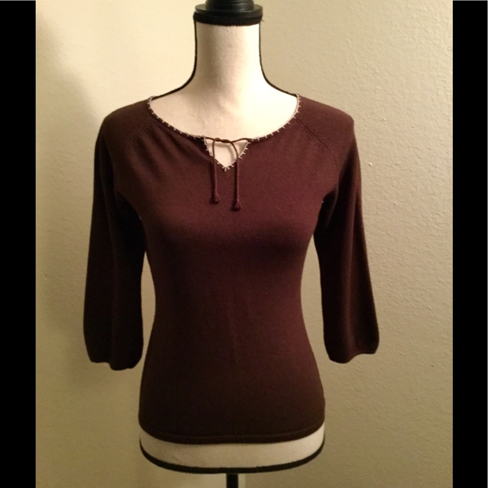 ❤️ Extremely EUC Ann Taylor Brown Top ❤️