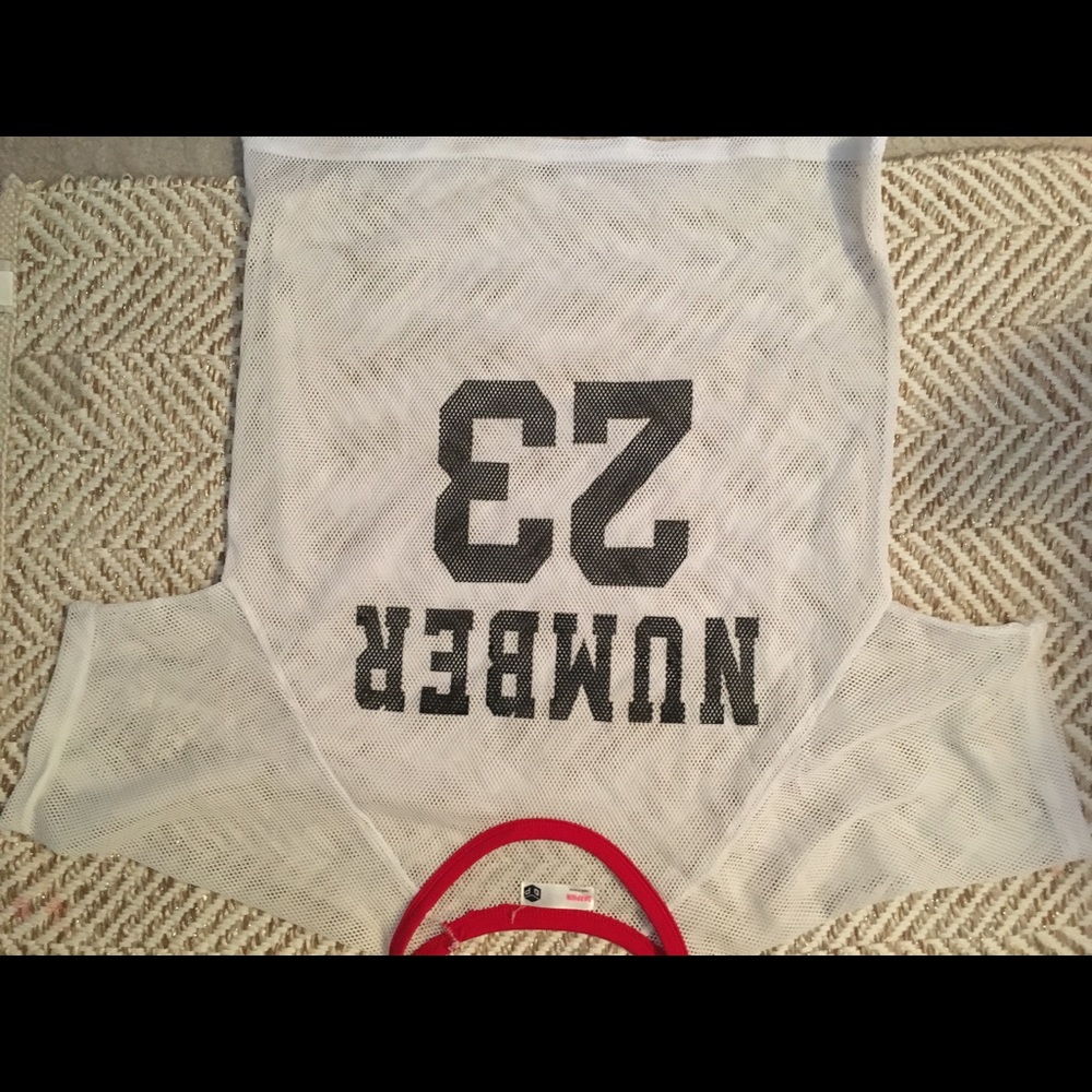 FROM KOREA mesh cropped jersey