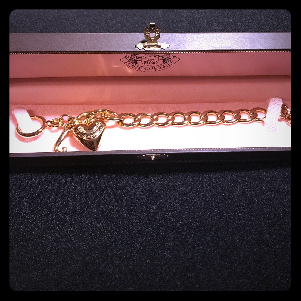Juicy Couture gold plated charm bracelet