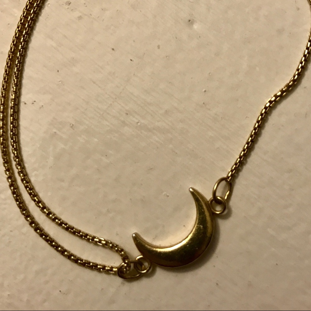 Alex and Ani pull chain moon bracelet.
