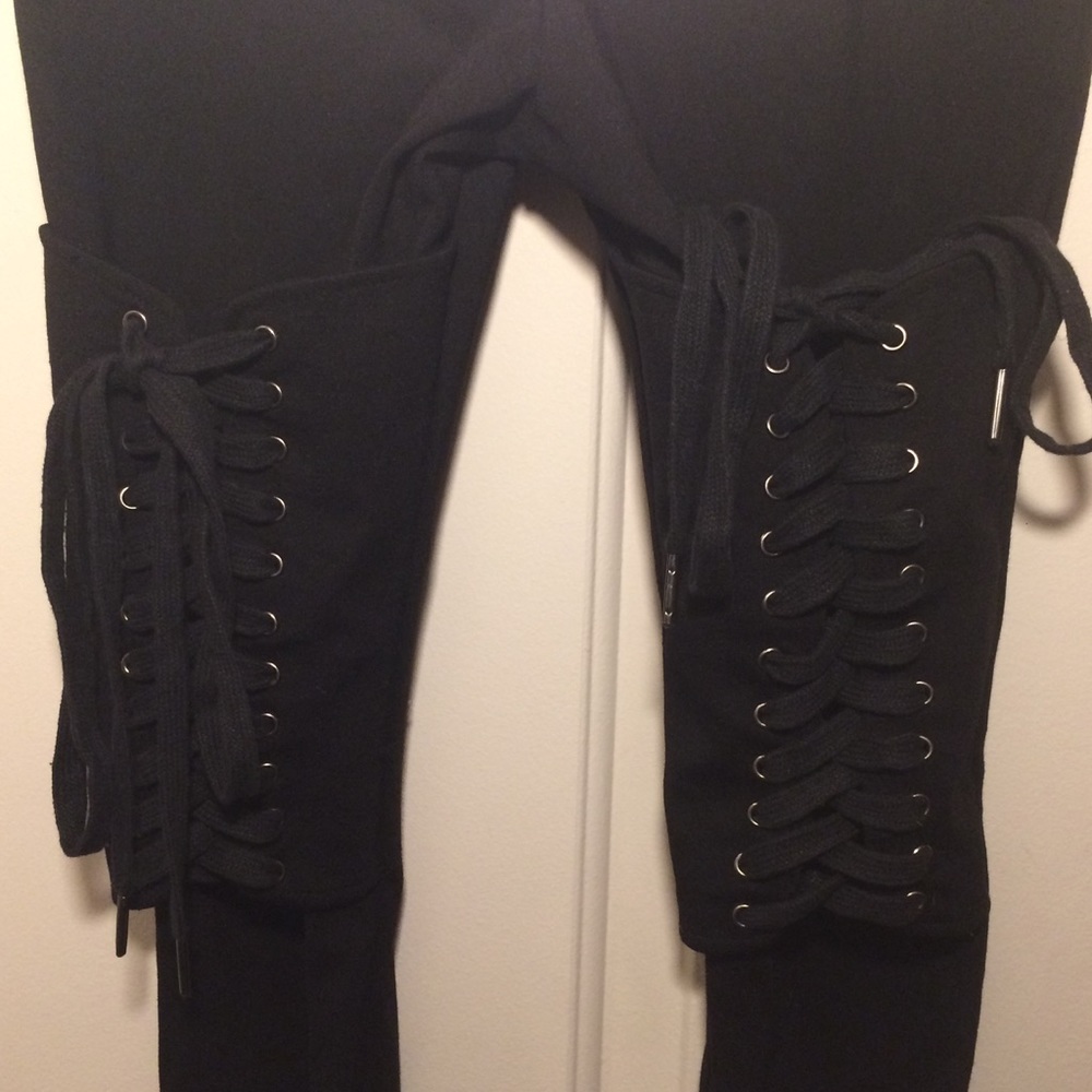 Nasty Gal Lace-Up Leggings