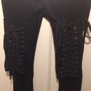 Nasty Gal Lace-Up Leggings