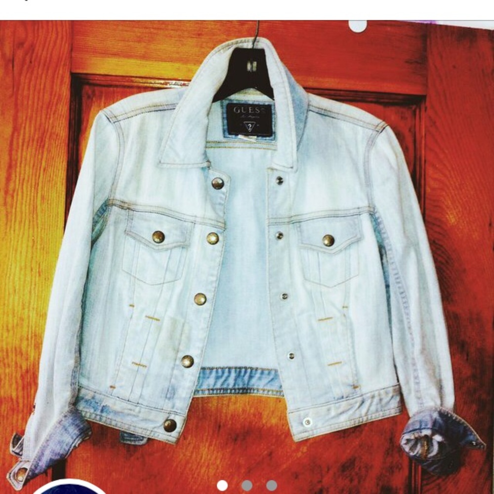 Cute Denim Crop Guess Jacket
