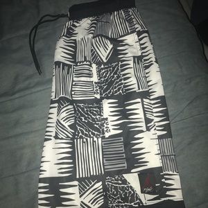 Black/White Air Jordan Swim Trunks