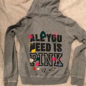 Victoria's Secret zip up Hoodie Size Medium