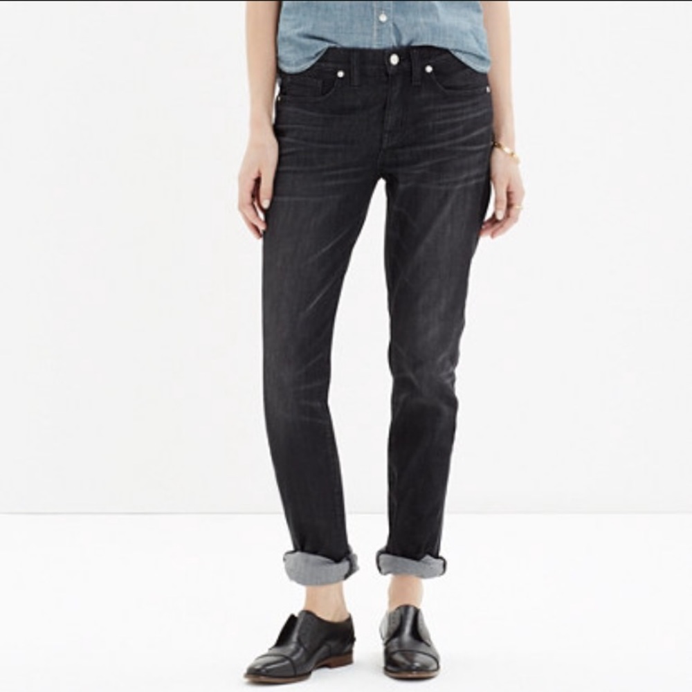Madewell Seneca Black Wash Slim Boy Jeans! - Picture 1 of 6