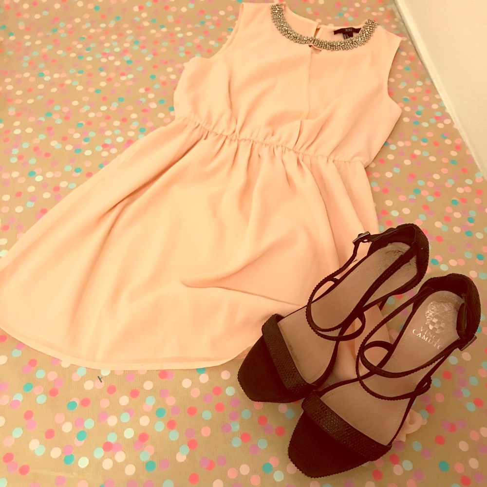 Forever 21 cream dress with rhinestones Size S