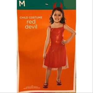 Girls Red Devil Halloween Costume Medium