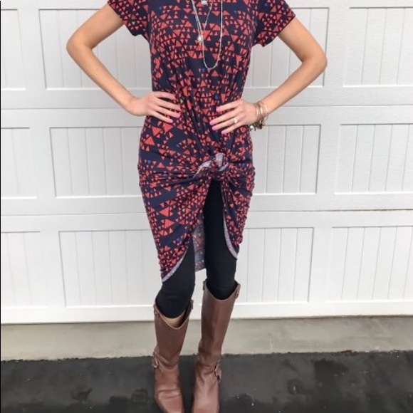 NWT LuLaRoe Carly dress. Funky geometric print Lg - Picture 4 of 7