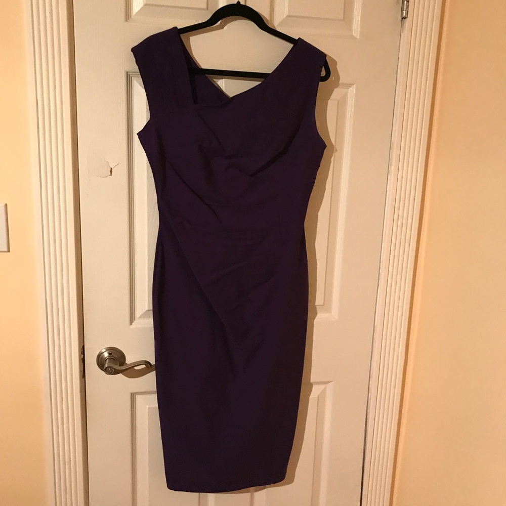 Deep purple midi dress