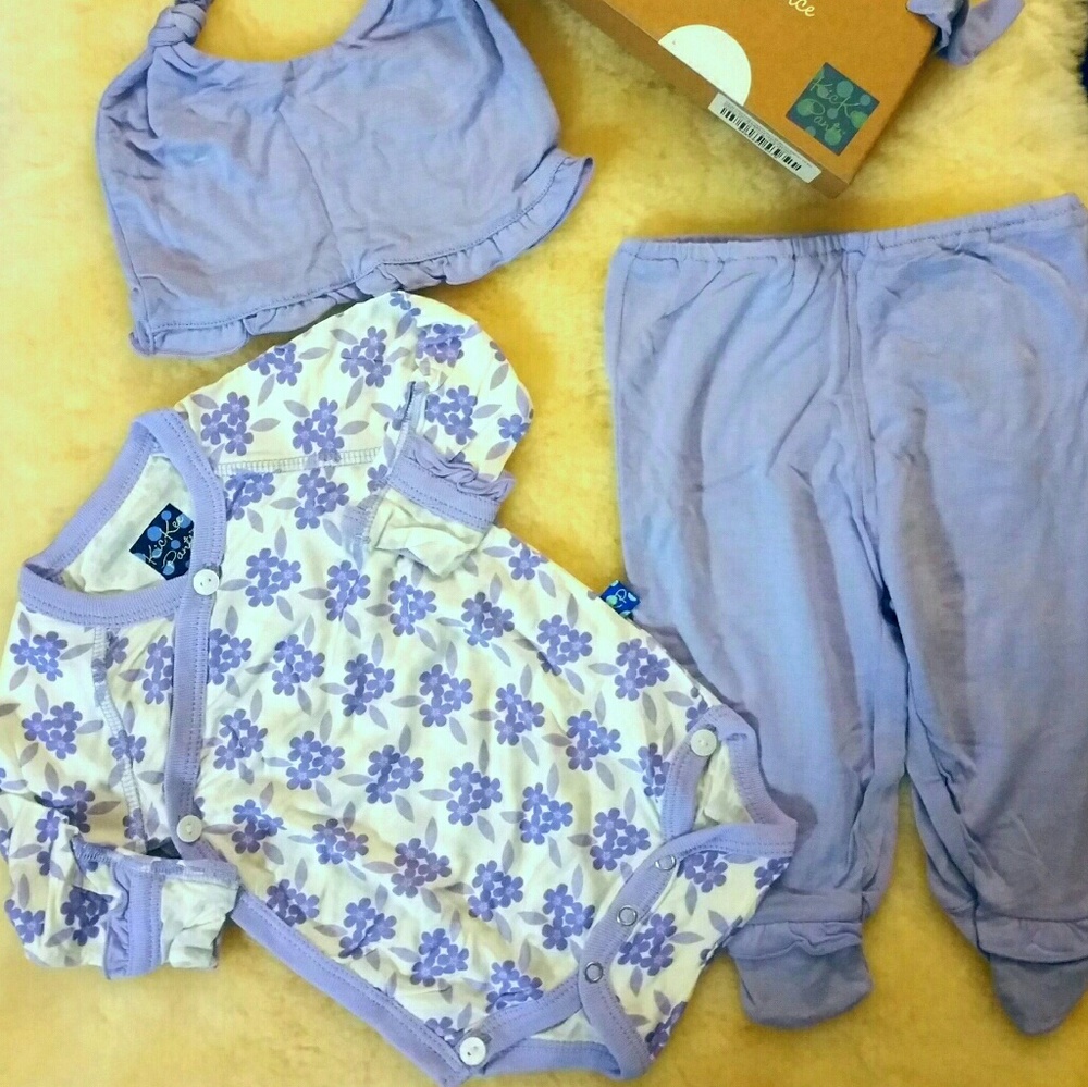 Kickee Pants 3pc Gift Set - Forget Me Not Floral