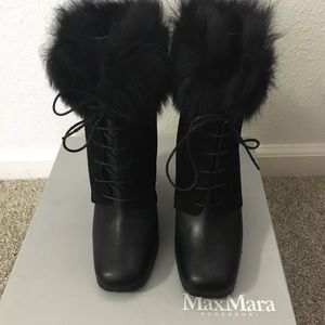 Maxmara as 41 fox fur booties