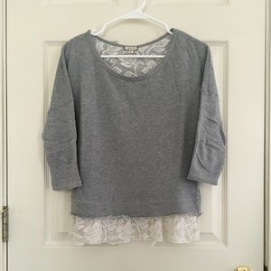 LACE BOTTOM SWEATER