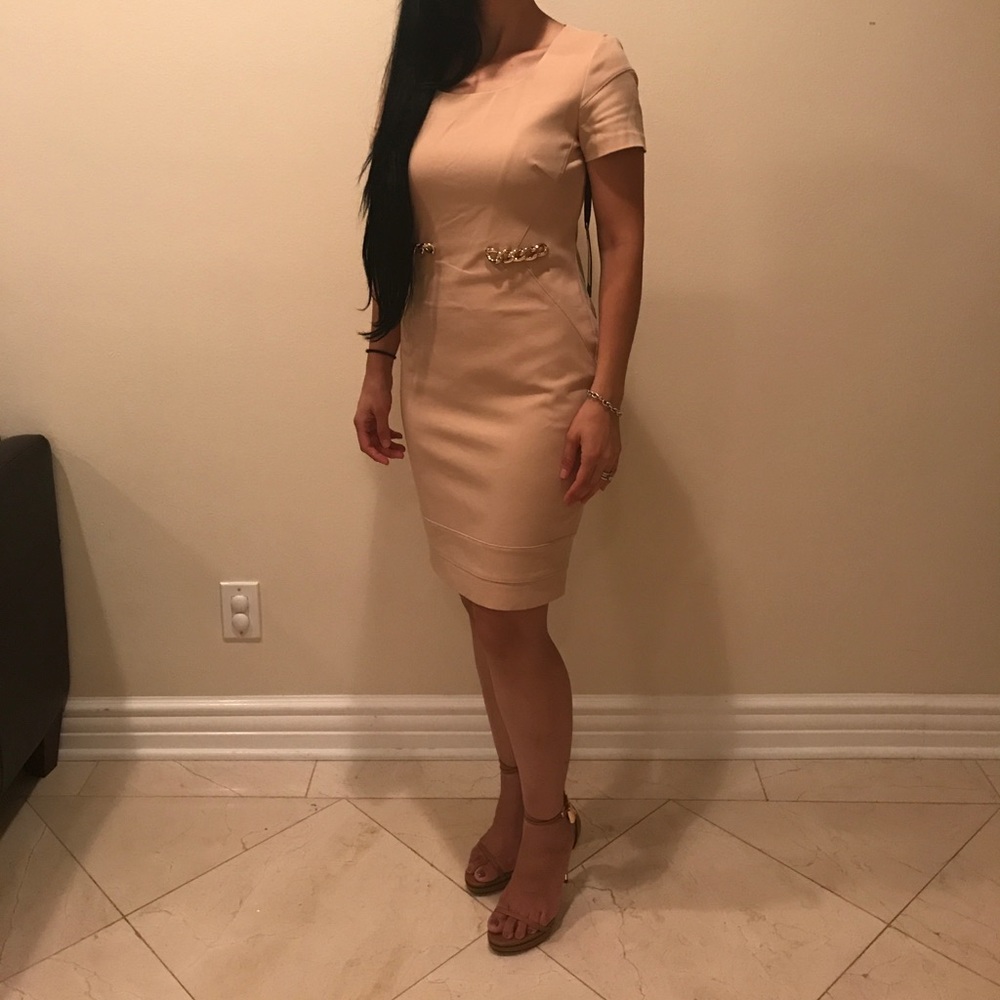 Nude formal dress