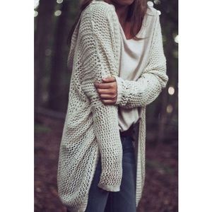 Brandy Melville Long-Sleeve Fishnet Cardigan