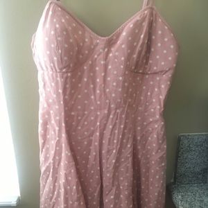 Pink polka dot dress