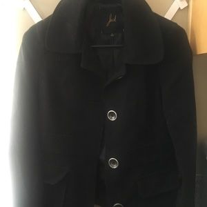 Black button coat