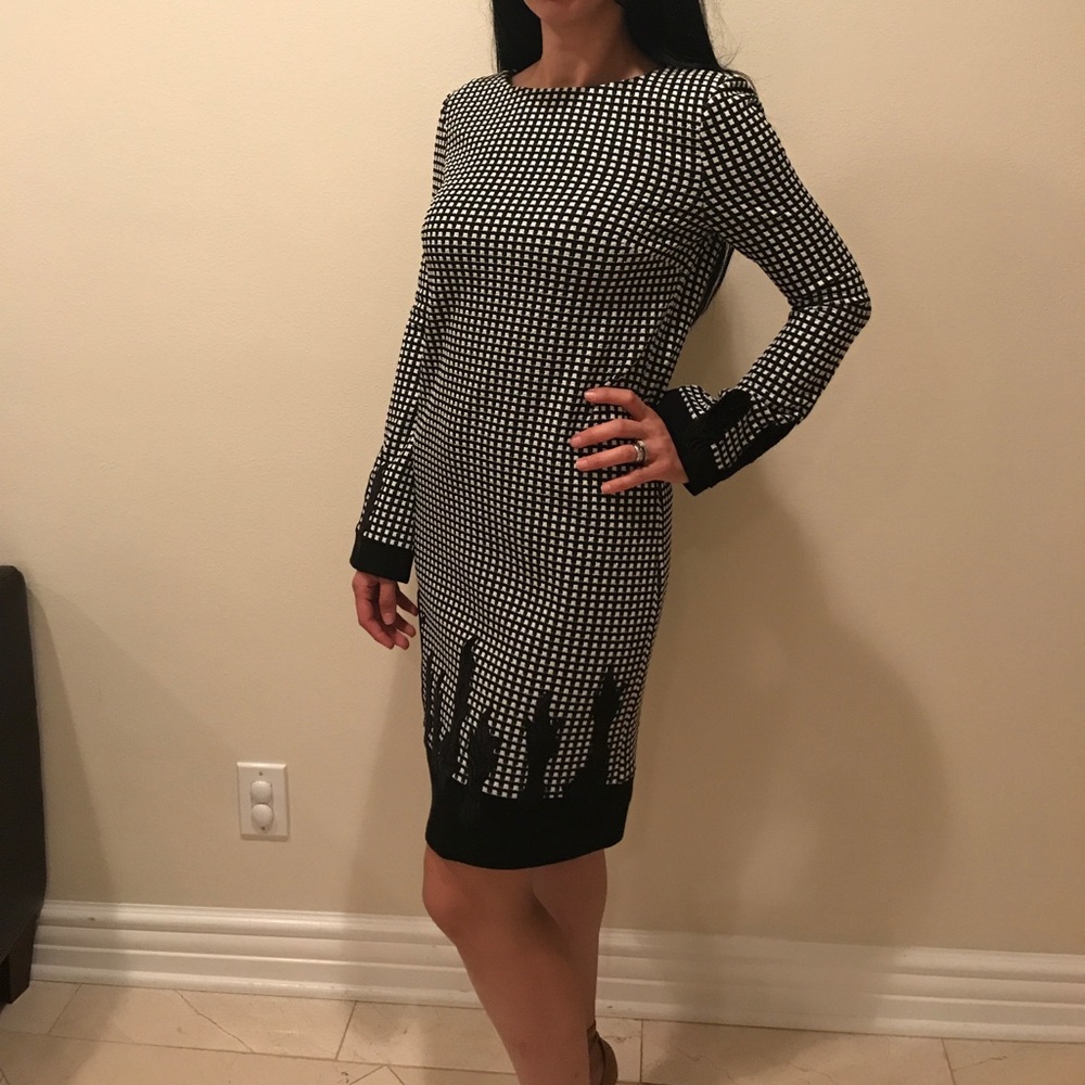 Black and white checkered dress