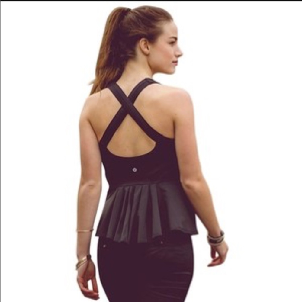 LuLu Lemon NWT  Black Peplum Tank