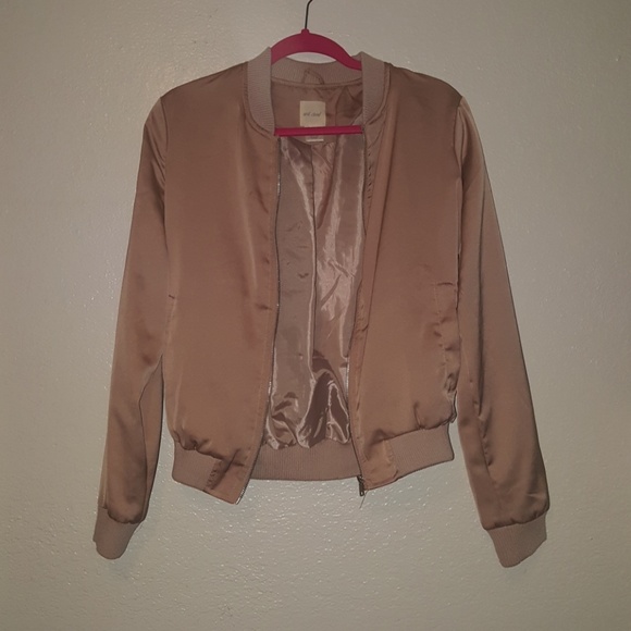 Wet Seal Jackets & Blazers - Champagne Colored Bomber Jacker
