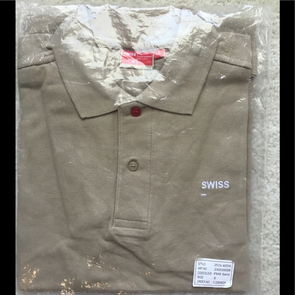 Swiss Airlines Small Stone/Beige polo shirt