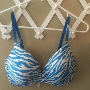 Blue zebra bra