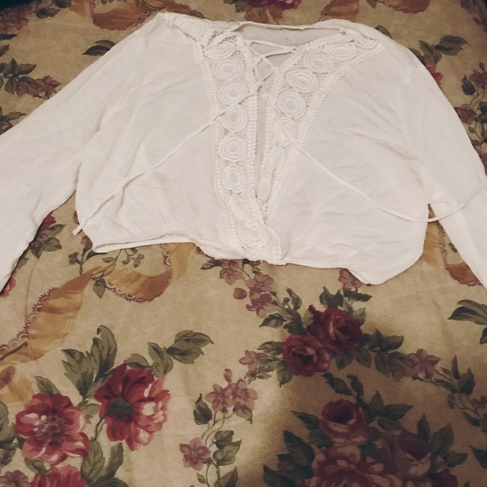 White crop top