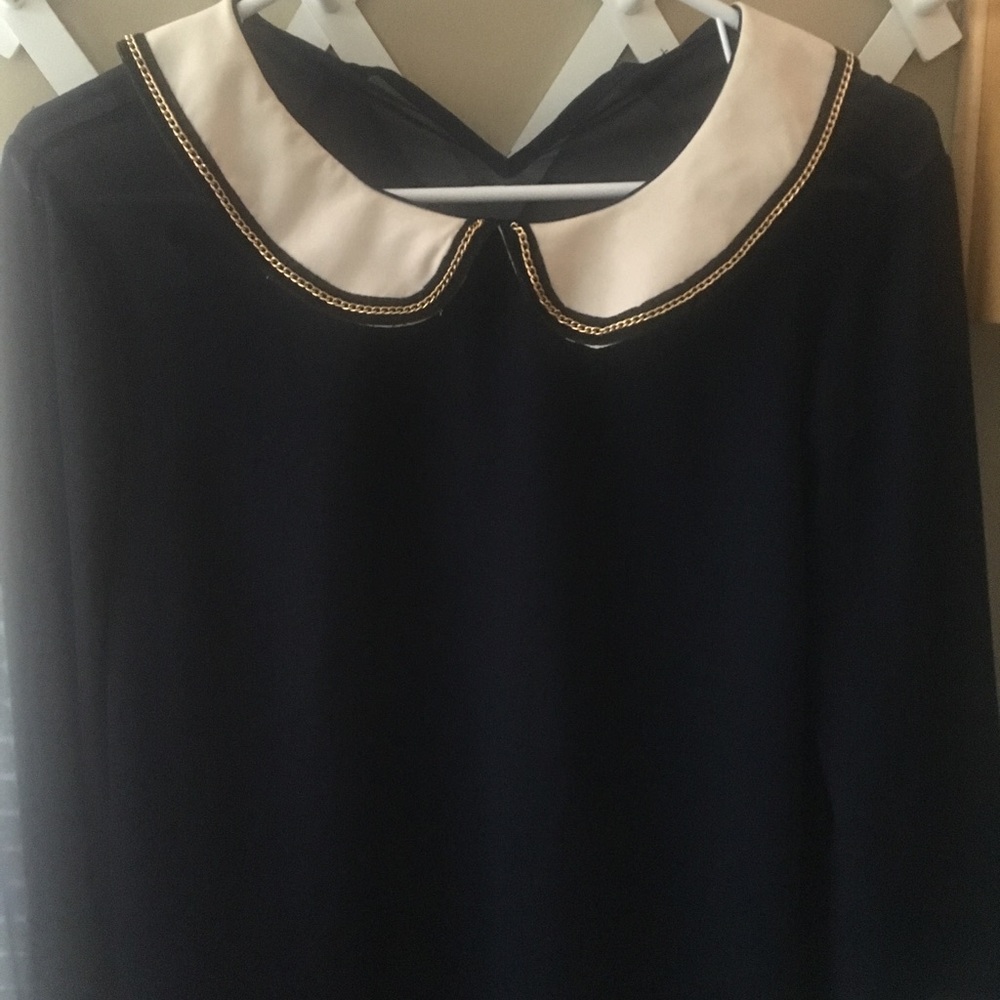 Navy blue long shirt