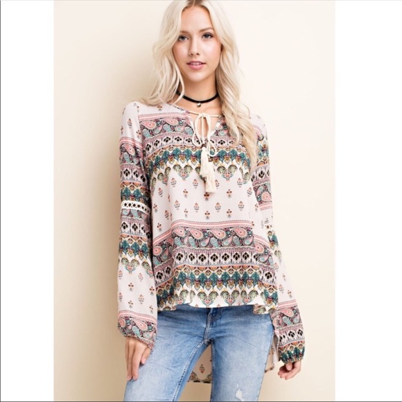 🆕 Long sleeve top with tassels - Picture 4 of 6