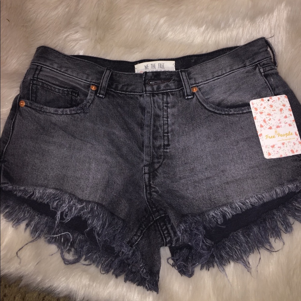 NWT free people sulfur black denim short