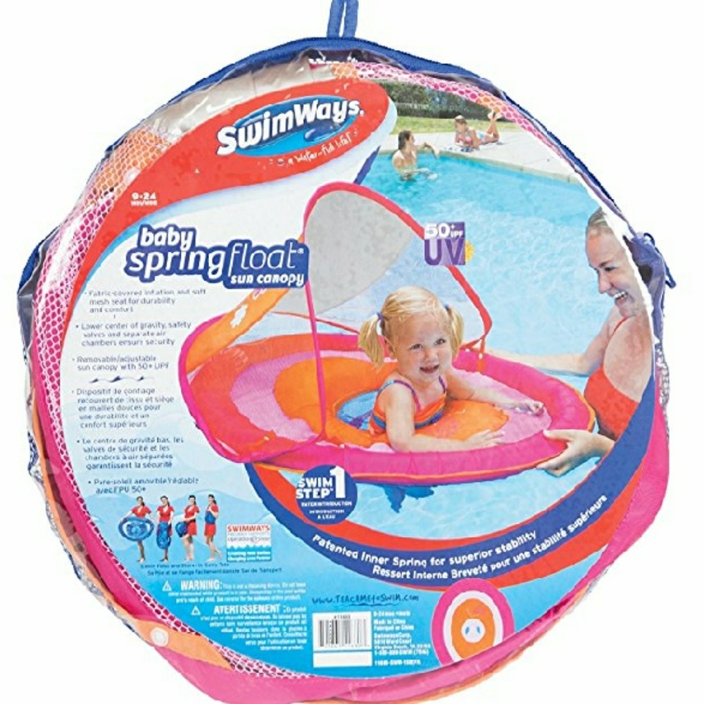 Baby spring float with Sun canopy 9-24m