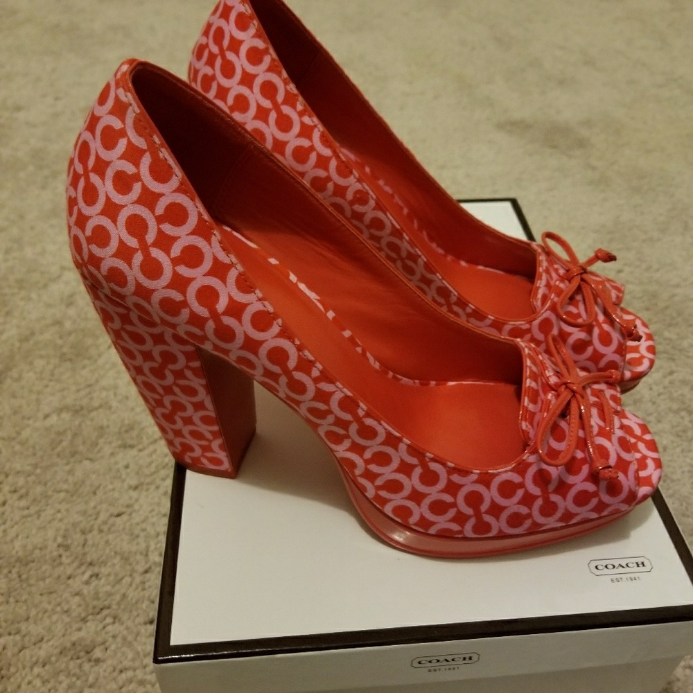 NWB Coach Red Heels - Get em while their hot!