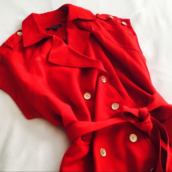 Dresses & Skirts - Red Trenchcoat Dress