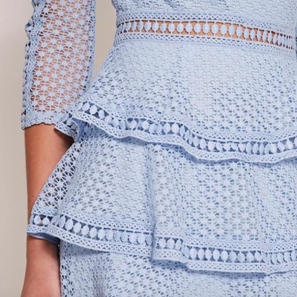 Baby Blue Crochet Dress - Picture 6 of 6